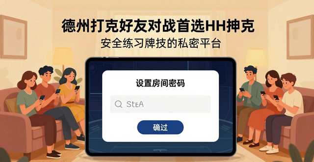 德州扑克好友对战首选HH扑克 安全练习牌技的私密平台