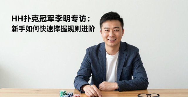 HH扑克冠军李明专访：新手如何快速掌握规则进阶