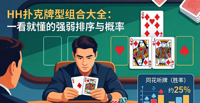 HH扑克牌型组合大全：一看就懂的强弱排序与概率