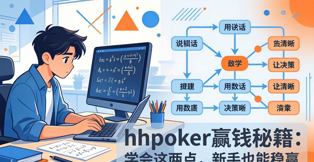 hhpoker赢钱秘籍：学会这两点，新手也能稳赢