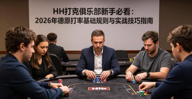 HH扑克俱乐部新手必看：2026年德州扑克基础规则与实战技巧指南