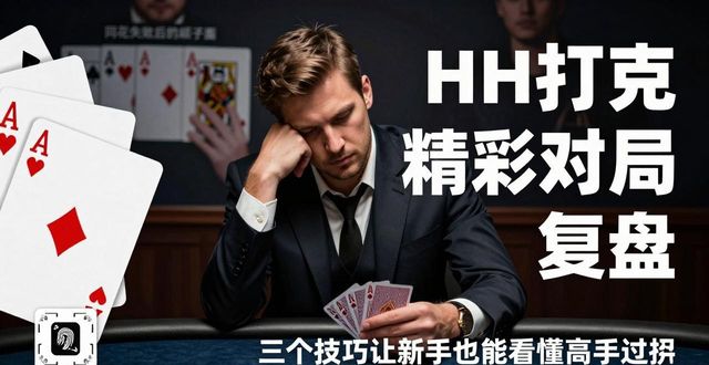 HH扑克精彩对局复盘 这三个技巧让新手也能看懂高手过招