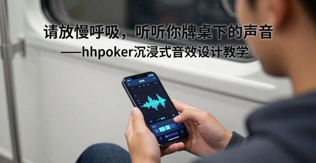 请放慢呼吸，听听你牌桌下的声音——hhpoker沉浸式音效设计教学