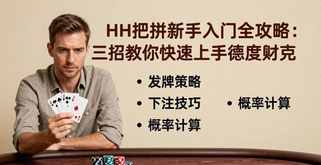 HH扑克新手入门全攻略：三招教你快速上手德州扑克