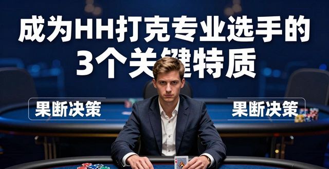 成为HH扑克专业选手的3个关键特质