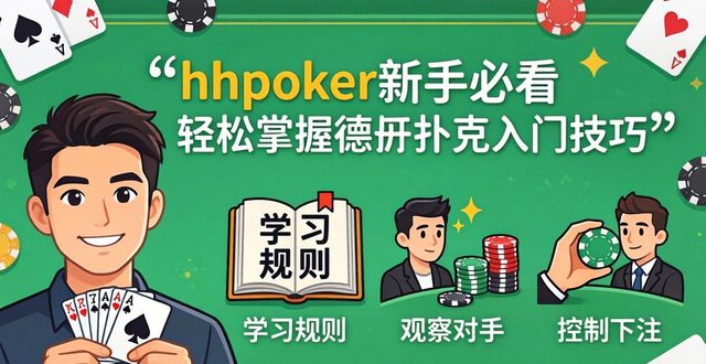 hhpoker新手必看 轻松掌握德州扑克入门技巧