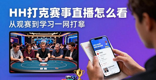 HH扑克赛事直播怎么看 从观赛到学习一网打尽