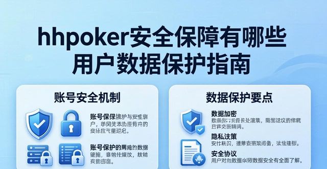 hhpoker安全保障有哪些 用户数据保护指南