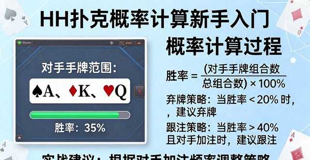 HH扑克概率计算新手入门 学会这些轻松提升胜率