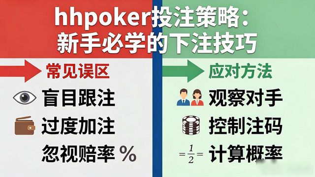 hhpoker投注策略：新手必学的下注技巧