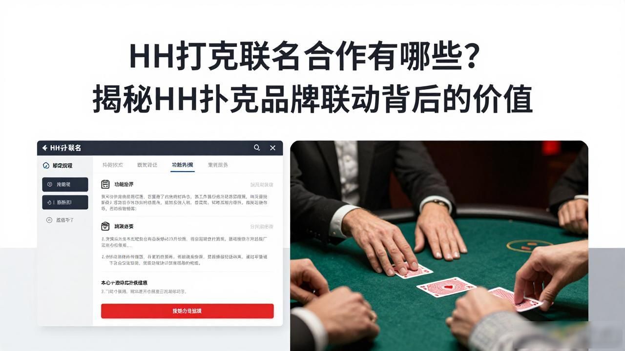 HH扑克联名合作有哪些？揭秘HH扑克品牌联动背后的价值