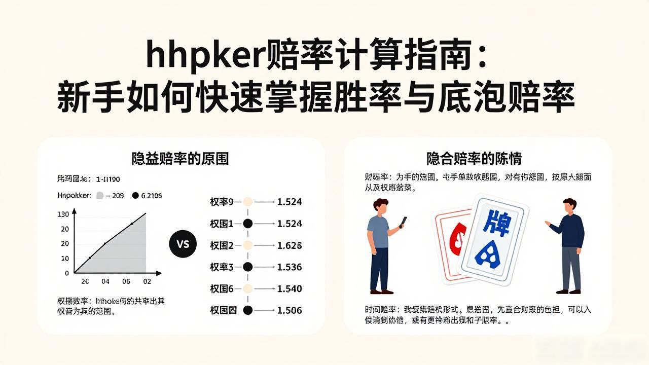 hhpoker赔率计算指南：新手如何快速掌握胜率与底池赔率