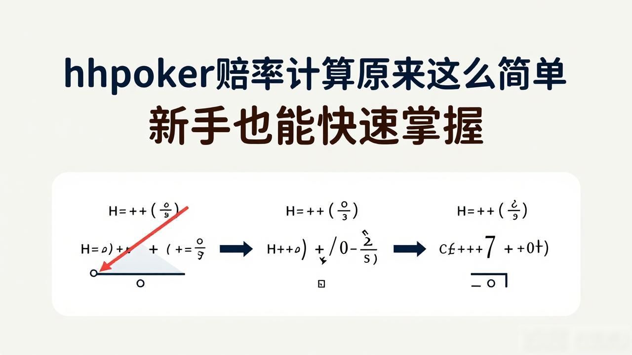 hhpoker赔率计算原来这么简单 新手也能快速掌握