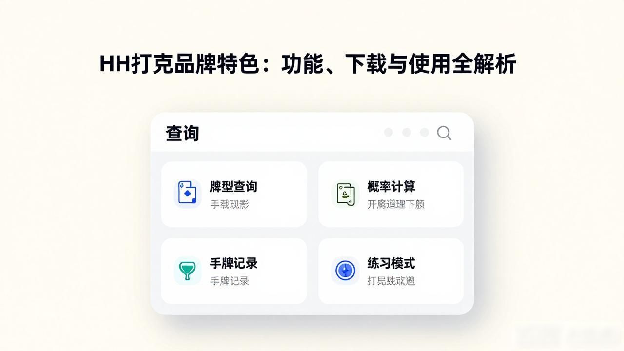HH扑克品牌特色：功能、下载与使用全解析