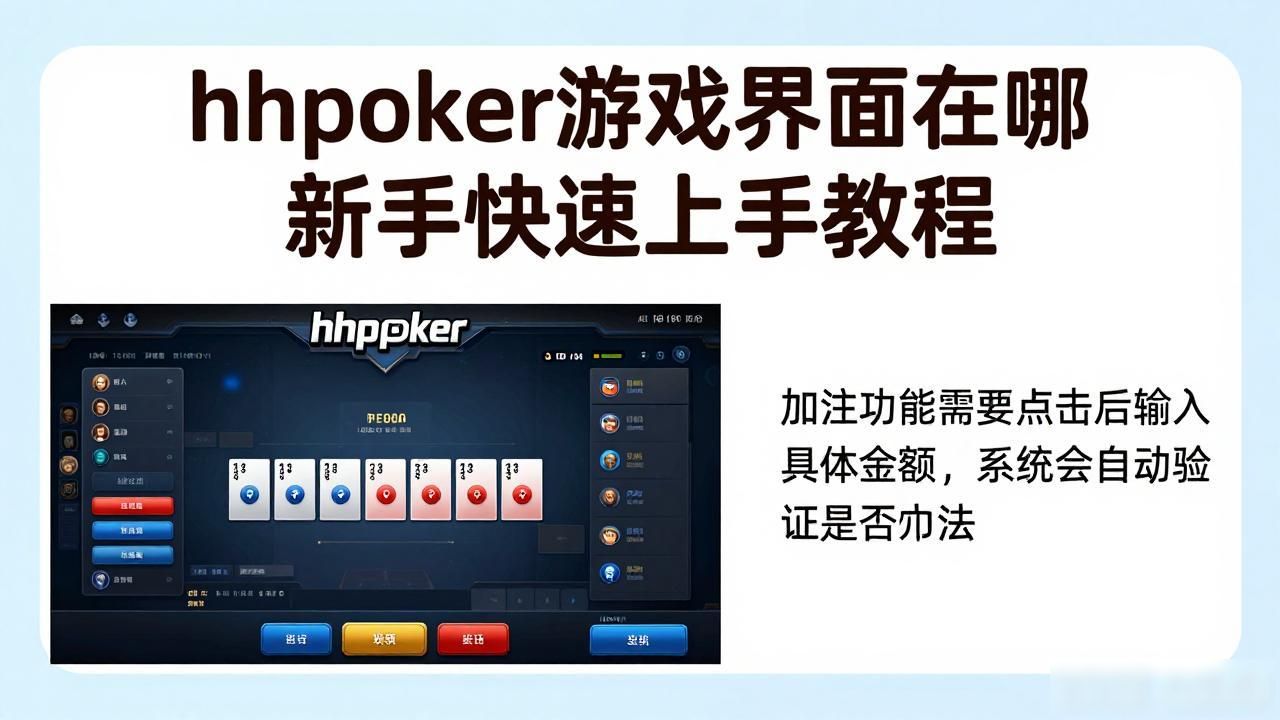 hhpoker游戏界面在哪 新手快速上手教程
