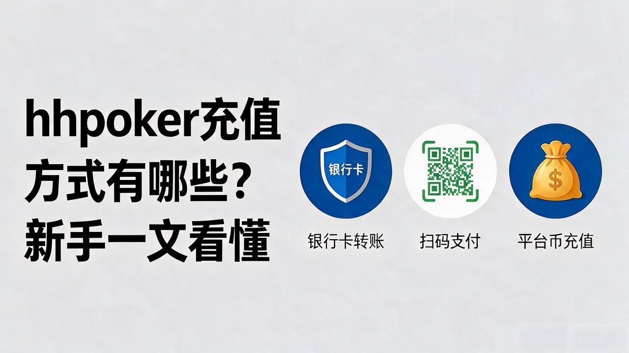hhpoker充值方式有哪些？新手一文看懂