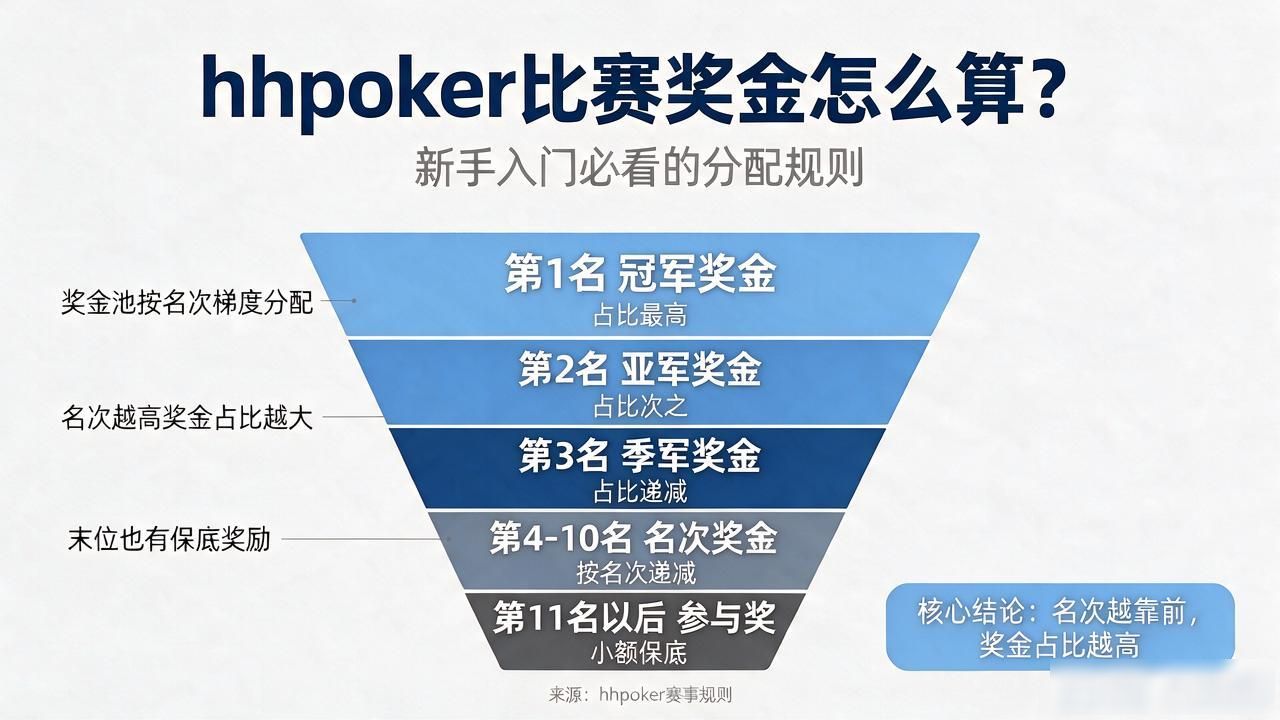hhpoker比赛奖金怎么算？新手入门必看的分配规则