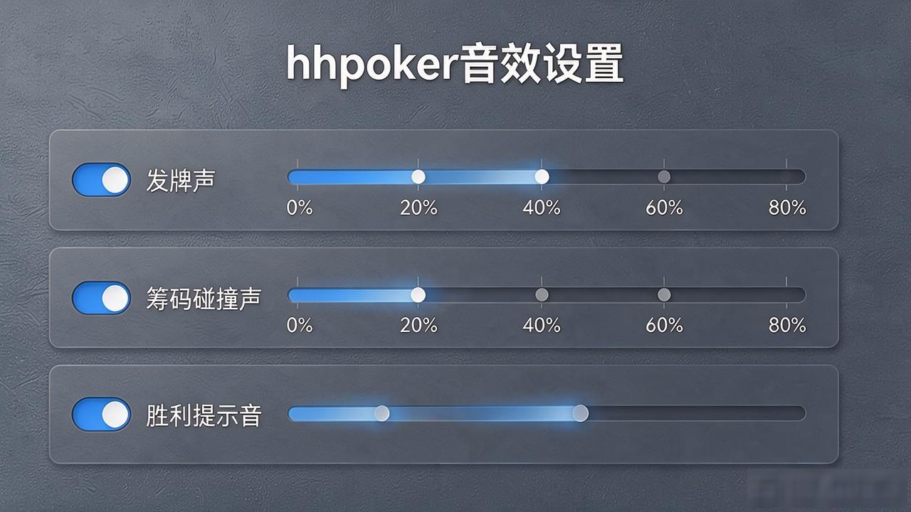 hhpoker音效设计入门 每声牌局反馈背后的逻辑